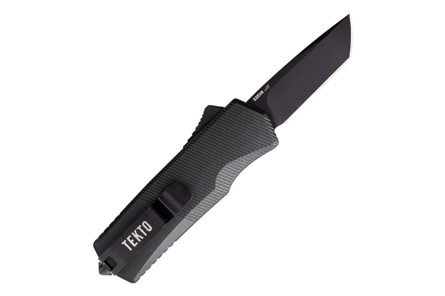 TEKTO KNIVES A5 Spry Mini Automatic Knife Black with Tanto Blade